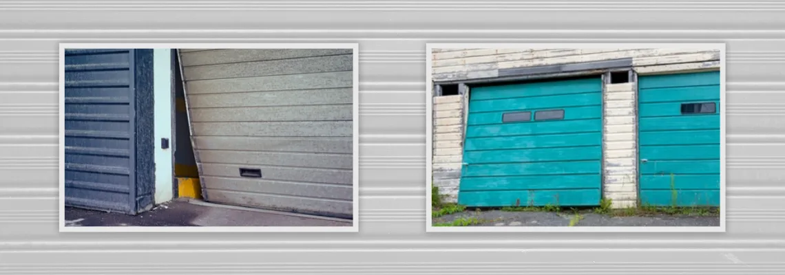 Crooked Aluminum Garage Door Repair in The Acreage, Florida